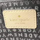 Kate Spade Beige & Black Two Tone Leather Adjustable Handles Tote Bag Sz L