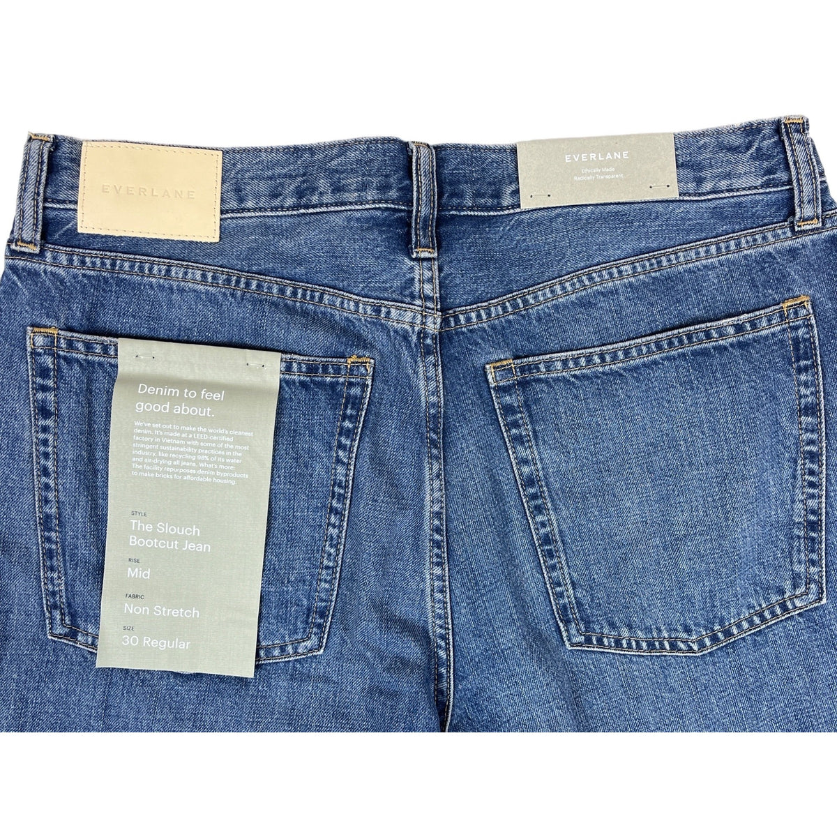 Everlane Men’s Mid Rise Slouch Bootcut Jean Regular Fit Sz 30- NWT