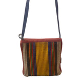 Forte Jeans Women's Multicolor Striped Canvas Crossbody Mini Clutch Sz S