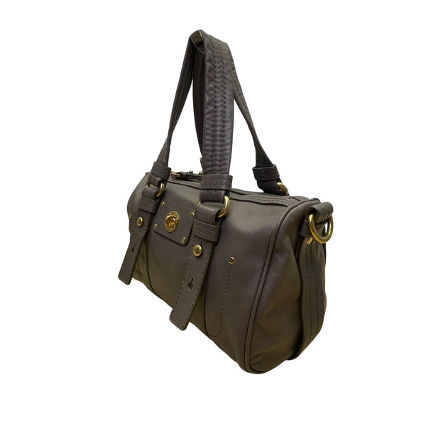 Marc Jacobs Women's Grey Leather Gold Tone Hardware Detachable Strap Tote Bag