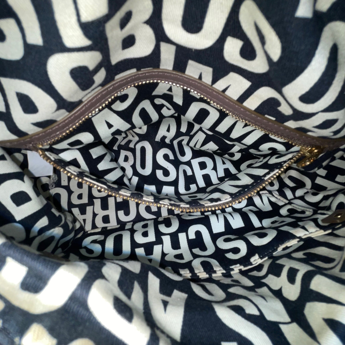 Marc Jacobs Women's Grey Leather Gold Tone Hardware Detachable Strap Tote Bag