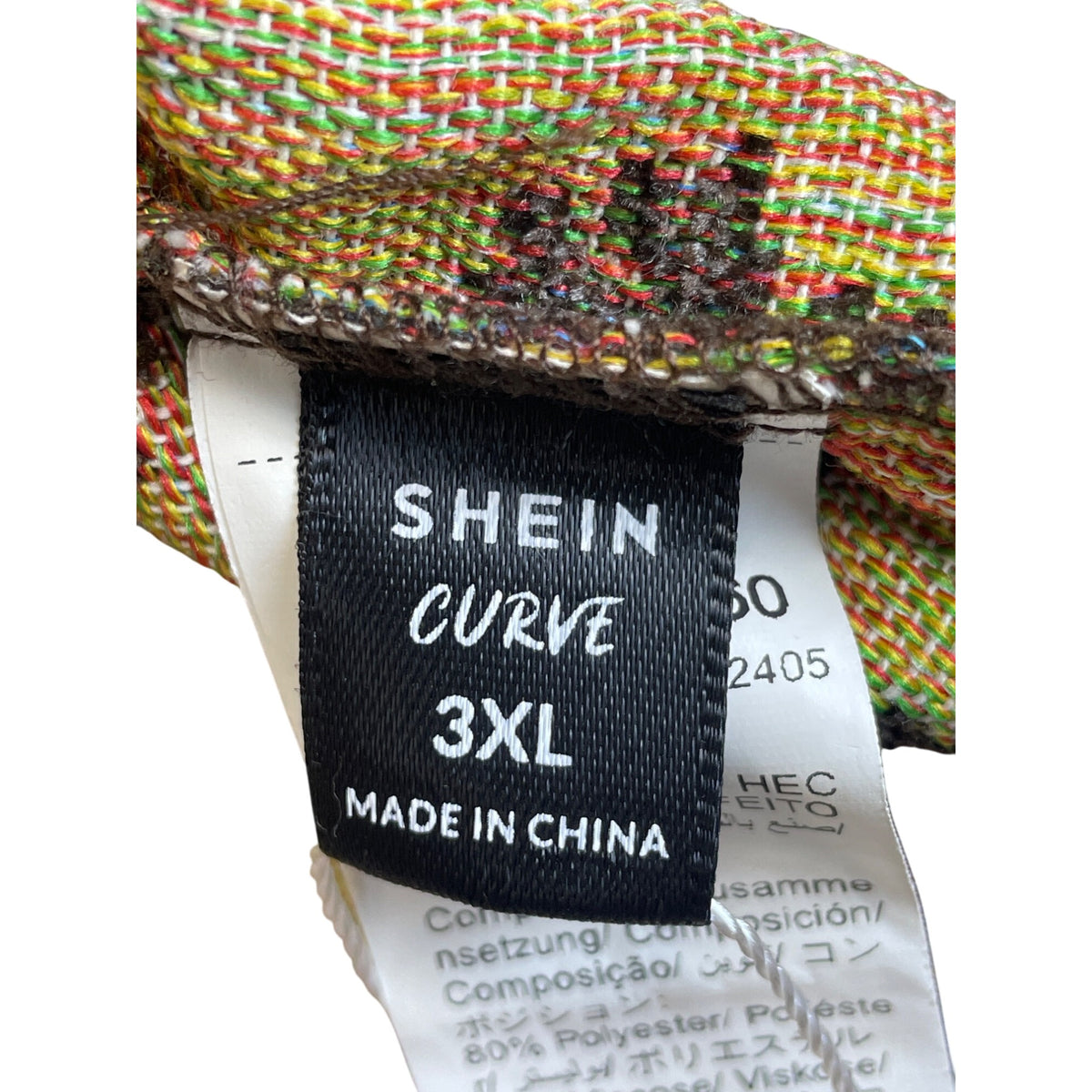 Shein Curve Womens Black Floral Tie-Front Vest 3XL Polyester & Viscose Blend