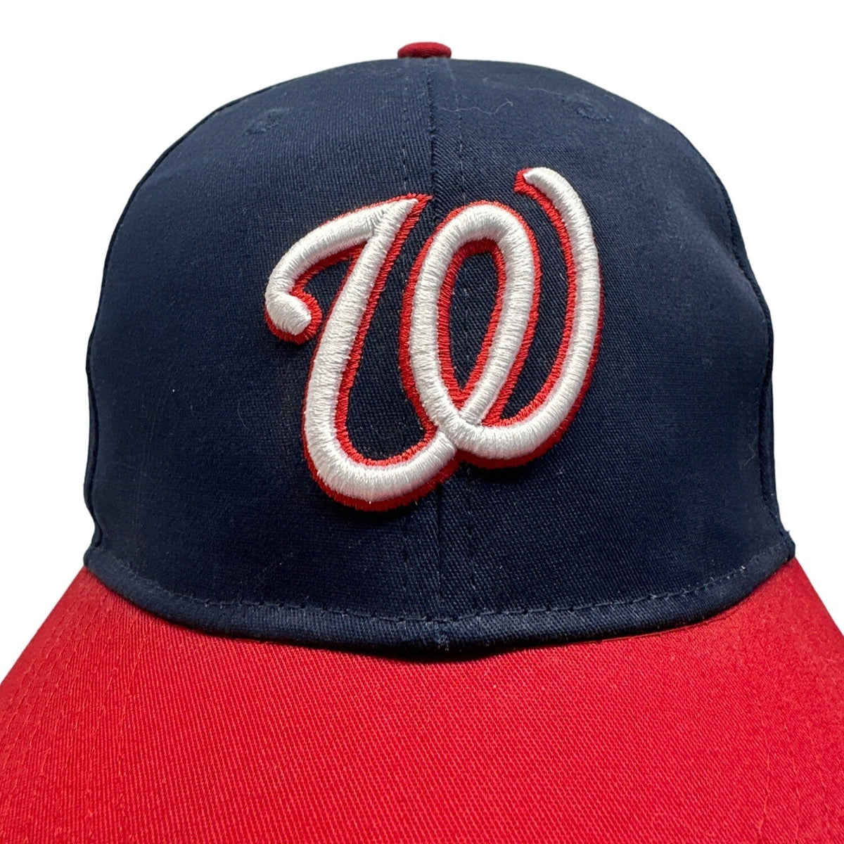 Oc Sports Washington Nationals Adjustable Baseball Hat for Men Navy Blue Red