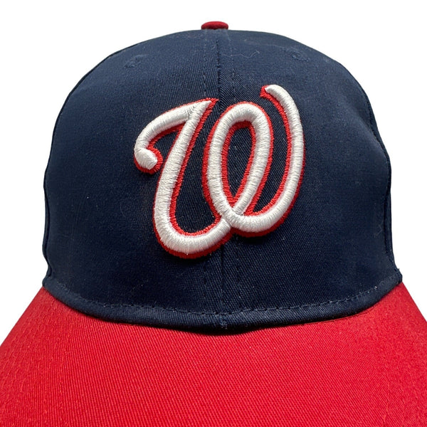 Oc Sports Washington Nationals Adjustable Baseball Hat for Men Navy Blue Red