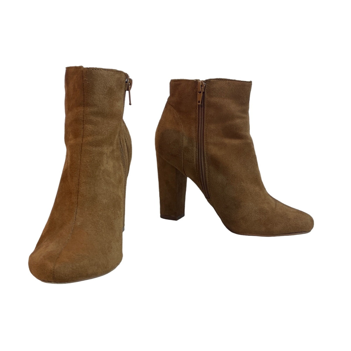 Daily Shoes Women's Brown Suede Bonnie Heeled Booties Sz 10