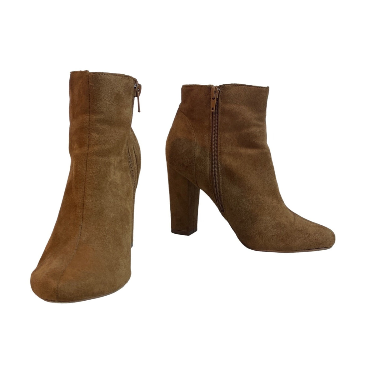 Daily Shoes Women's Brown Suede Bonnie Heeled Booties Sz 10