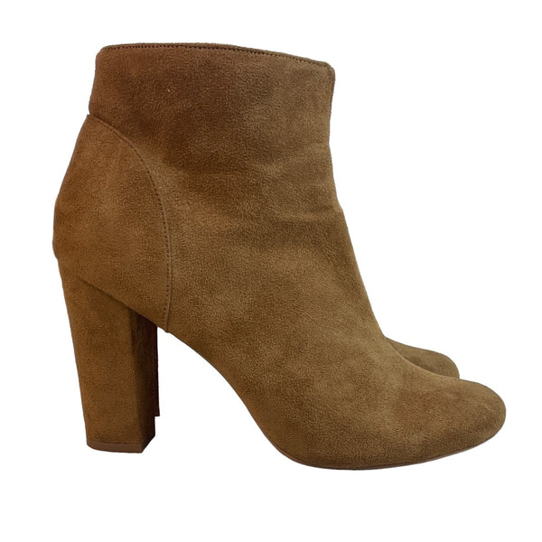 Daily Shoes Women's Brown Suede Bonnie Heeled Booties Sz 10