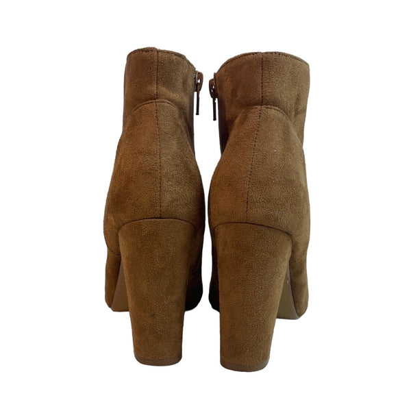 Daily Shoes Women's Brown Suede Bonnie Heeled Booties Sz 10