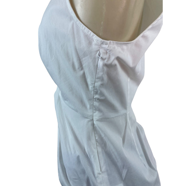 Sleeveless White Twist Front Blouse With Collar By Bailey 44 Size S