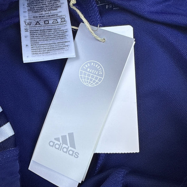 Adidas Mens Blue Polyester Aeroready Training Pants With Logo Size S - New
