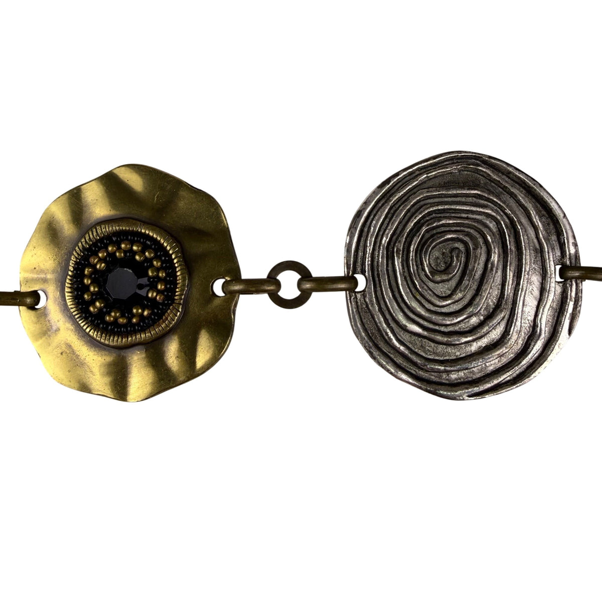 Chicos Womens Gold-Tone & Silver-Tone Mixed Metal Adjustable Belt