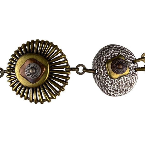 Chicos Womens Gold-Tone & Silver-Tone Mixed Metal Adjustable Belt