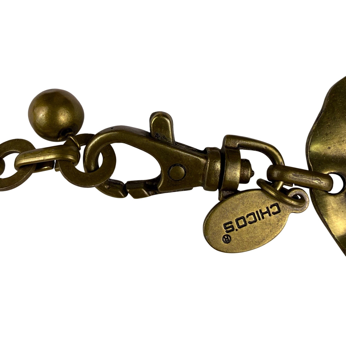 Chicos Womens Gold-Tone & Silver-Tone Mixed Metal Adjustable Belt