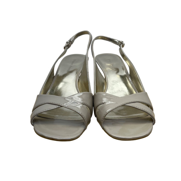 Etienne Aigner Women’s Beige Slingback Wedge Sandals Size 8.5