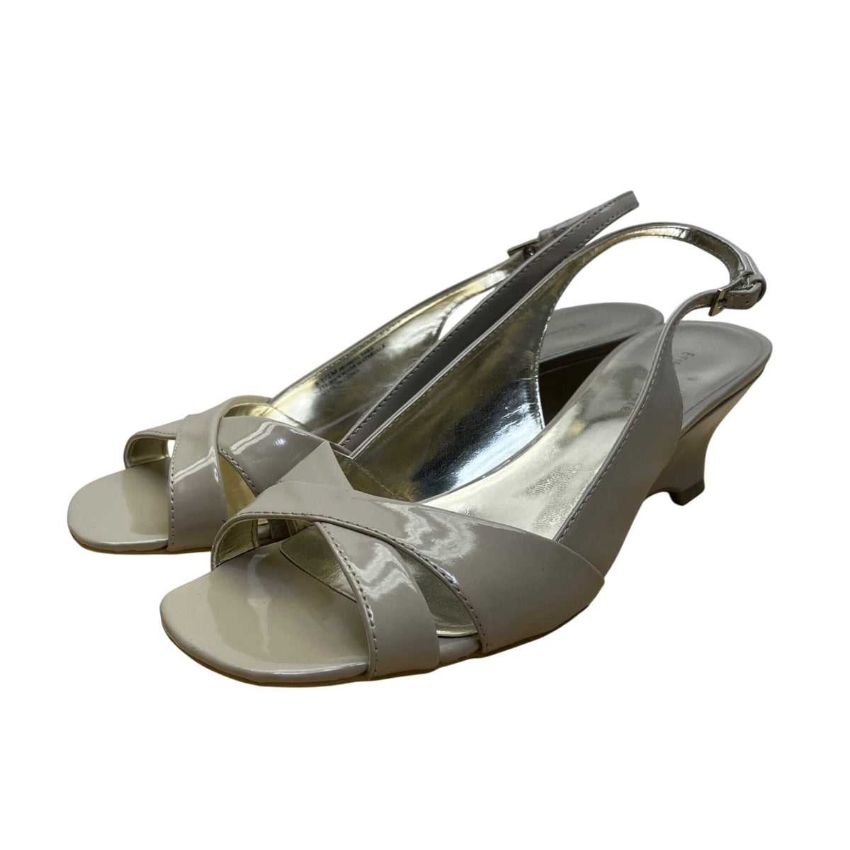 Etienne Aigner Women’s Beige Slingback Wedge Sandals Size 8.5