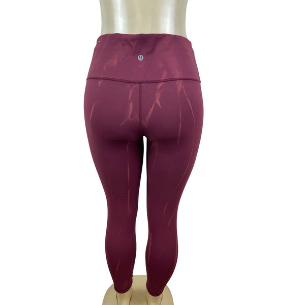 Lululemon Wunder Train Women's High Rise Tight 25" Leggings Fade Sun Red Merlot