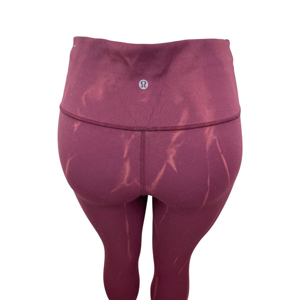 Lululemon Wunder Train Women's High Rise Tight 25" Leggings Fade Sun Red Merlot
