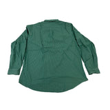 Ralph Lauren Mens Green & White Striped Button-Down Shirt Size 17 34/35