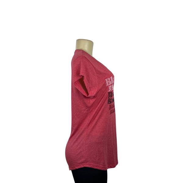 Chicago Blackhawks NHL Womens Red Short Sleeve T-Shirt M 8/10 Polyester Rayon Blend