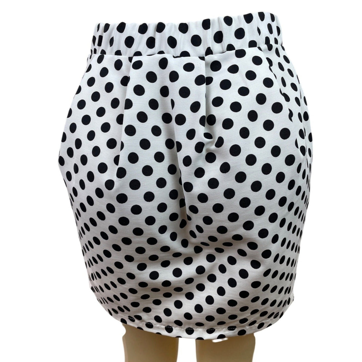 Painted Threads Black & White Polka Dot Bubble Mini Skirt Sz M