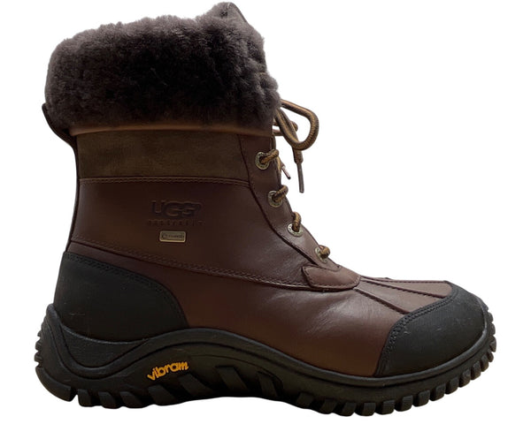 UGG Men’s Brown Waterproof Leather W/ Sheepskin Collar Winter Boots Size 11-New