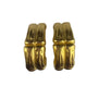 Givenchy Womens Gold Tone Bamboo Clip-On Earrings Statement Jewelry
