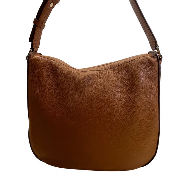 Marc Jacobs Brown Leather With Zip Closure & Adjustable Strap Hobo Shoulder Bag