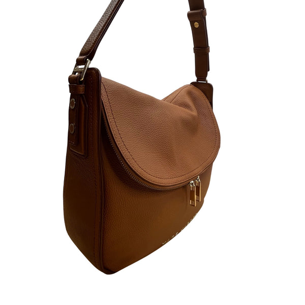 Marc Jacobs Brown Leather With Zip Closure & Adjustable Strap Hobo Shoulder Bag