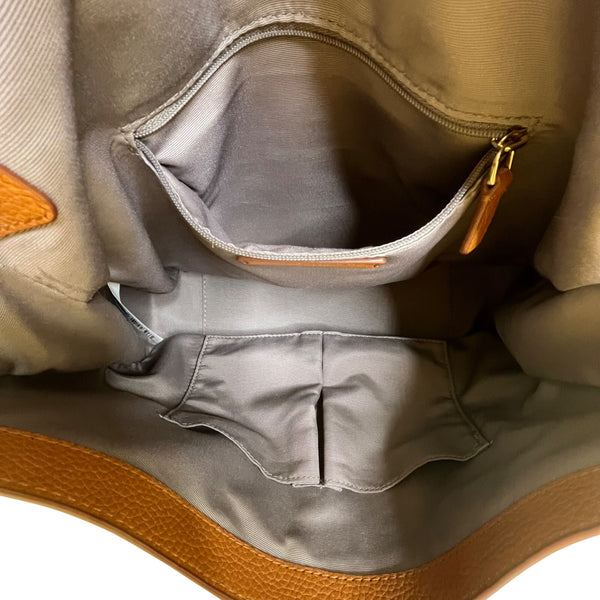 Marc Jacobs Brown Leather With Zip Closure & Adjustable Strap Hobo Shoulder Bag