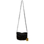 Magid Women’s Black Embroidered Beads Satin Crossbody Strap Mini Evening Bag