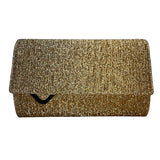 G. Castellari Gold Glitter With Metallic Accents Milano Evening Clutch Purse