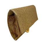 G. Castellari Gold Glitter With Metallic Accents Milano Evening Clutch Purse