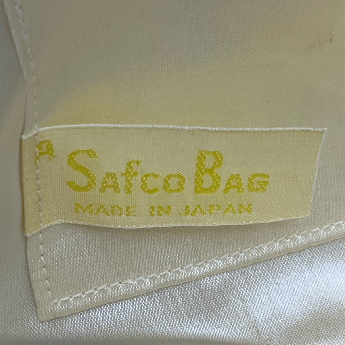Vintage Safco Bag White Beaded With Chain Handle & Kiss Lock Clutch Size S