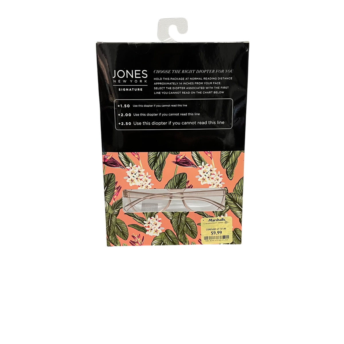 Jones New York Womens Multicolor Plastic Reading Glasses 3 Pack +2.00 Diopters Stylish