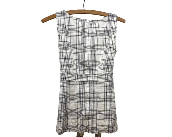Ann Taylor Womens Plaid Belted Sleeveless Dress Size 00P
