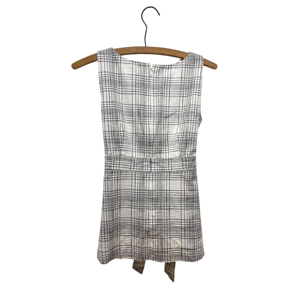Ann Taylor Womens Plaid Belted Sleeveless Dress Size 00P