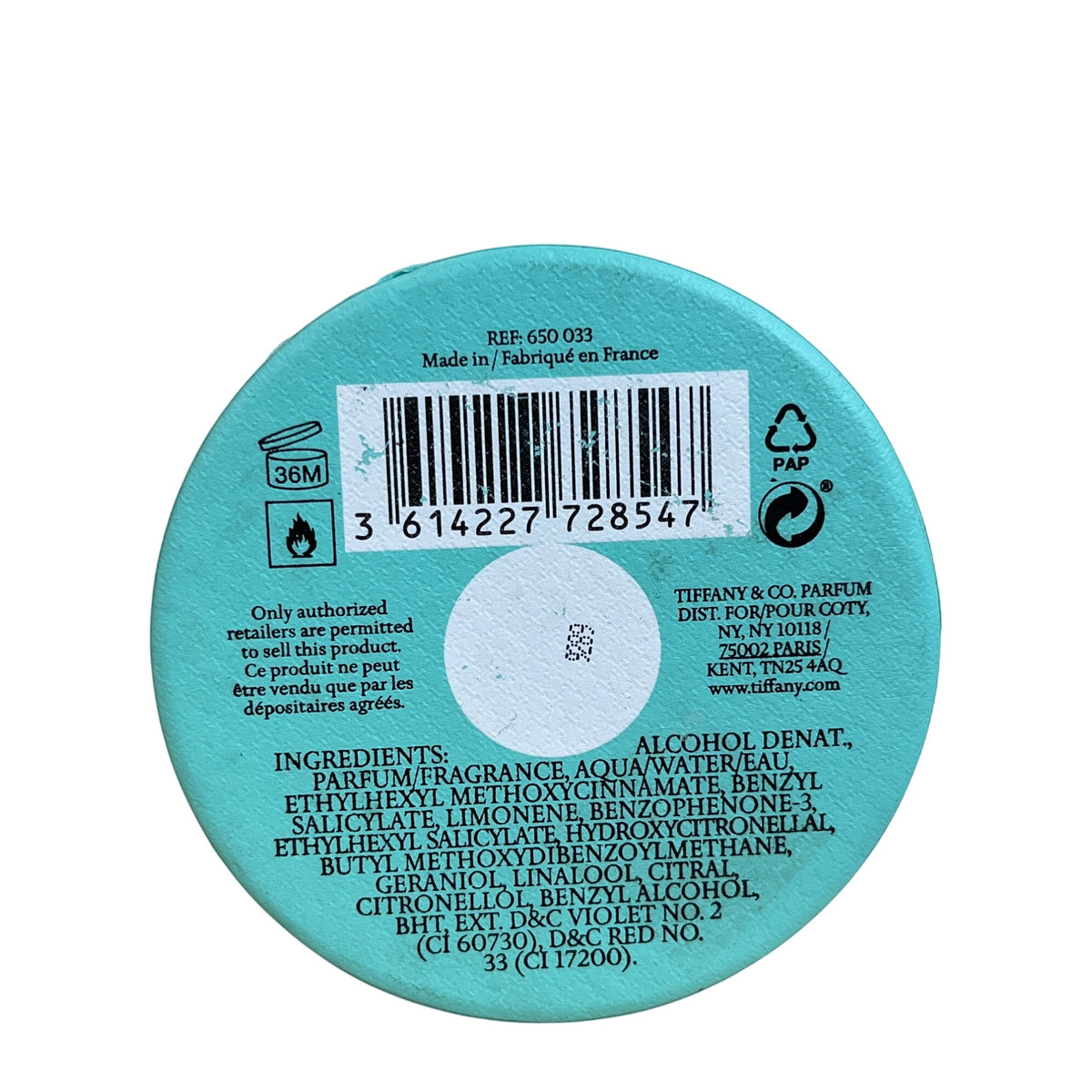 Tiffany & Co. Womens Blue Glass Love Eau De Parfum Fragrance 3 Oz 90 ml Natural Spray