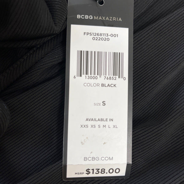 BCBG Maxazria Women's Black Crossover Long Sleeved Bodysuit Sz S- NWT