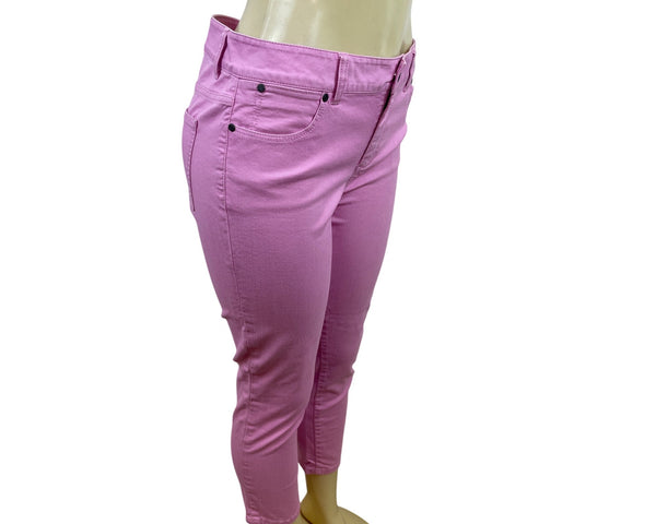 Talbots Signature Slim Crop Pants Womens Purple Stretch Sz 6/28 - New