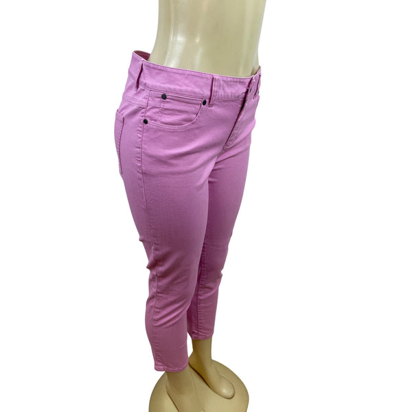 Talbots Signature Slim Crop Pants Womens Purple Stretch Sz 6/28 - New