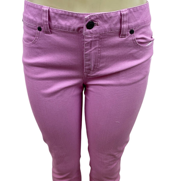 Talbots Signature Slim Crop Pants Womens Purple Stretch Sz 6/28 - New