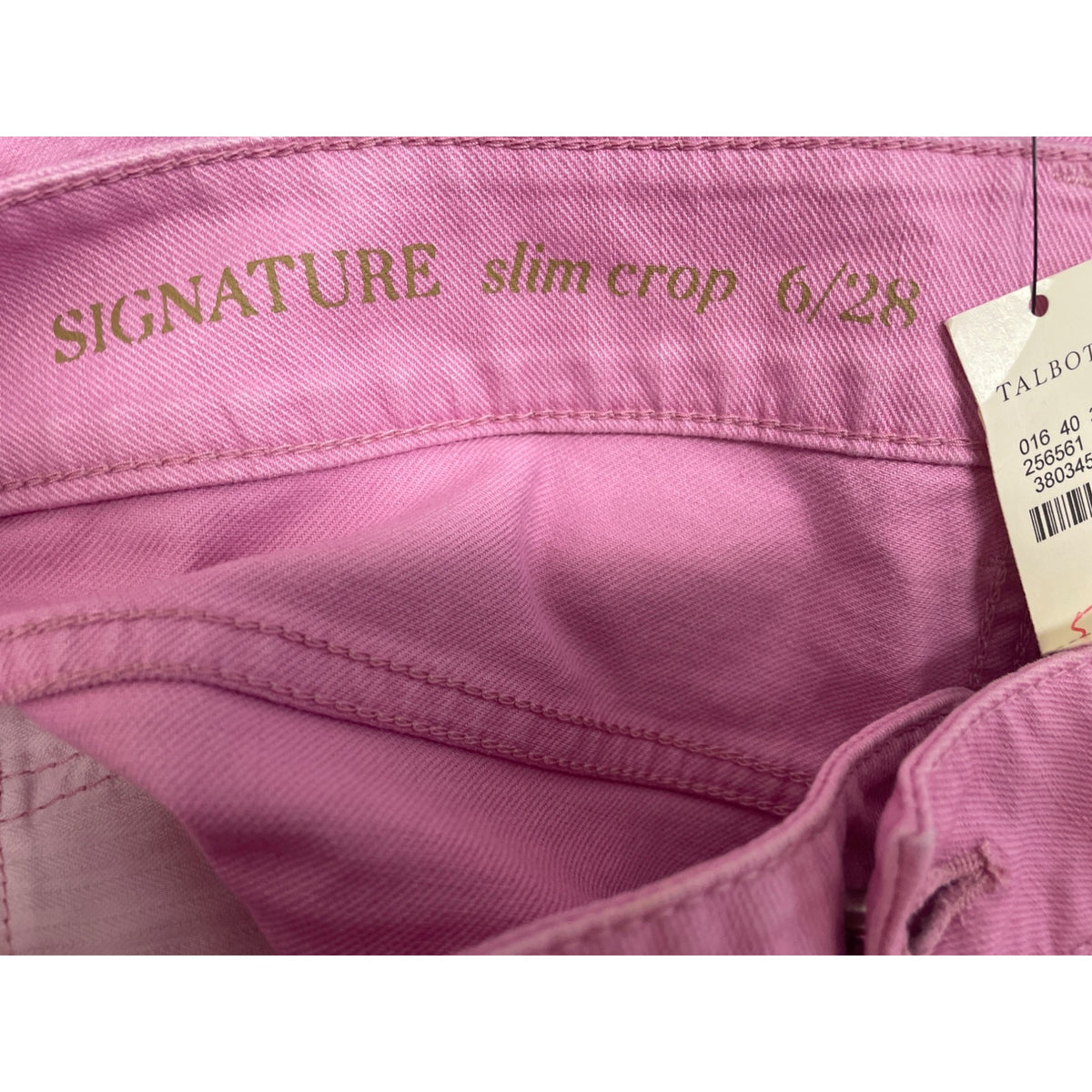 Talbots Signature Slim Crop Pants Womens Purple Stretch Sz 6/28 - New