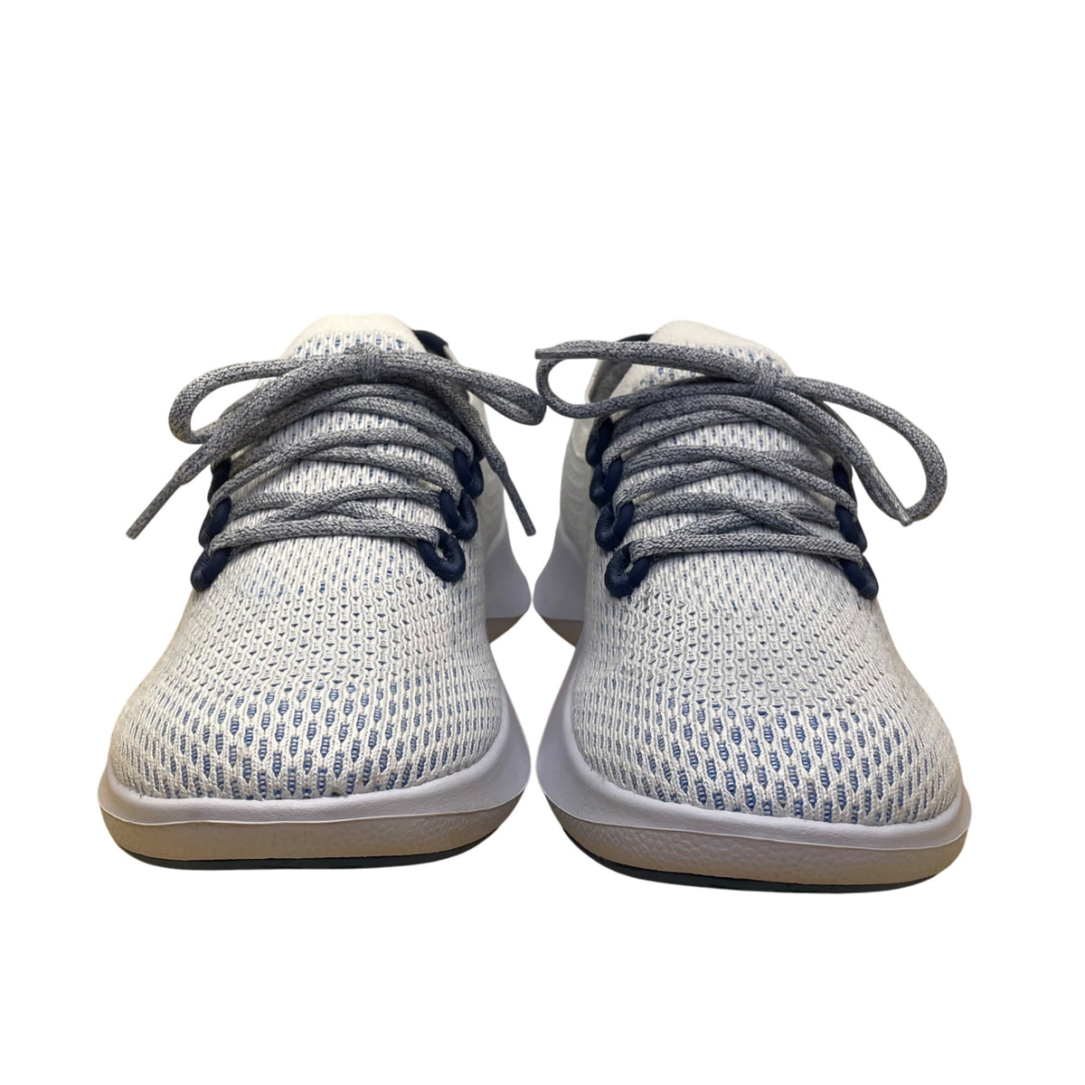 Allbirds Women’s White & Blue Knit Tree Dasher Lace-Up Running Sneakers Sz 10.5