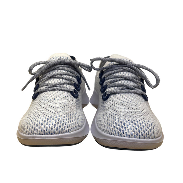 Allbirds Women’s White & Blue Knit Tree Dasher Lace-Up Running Sneakers Sz 10.5