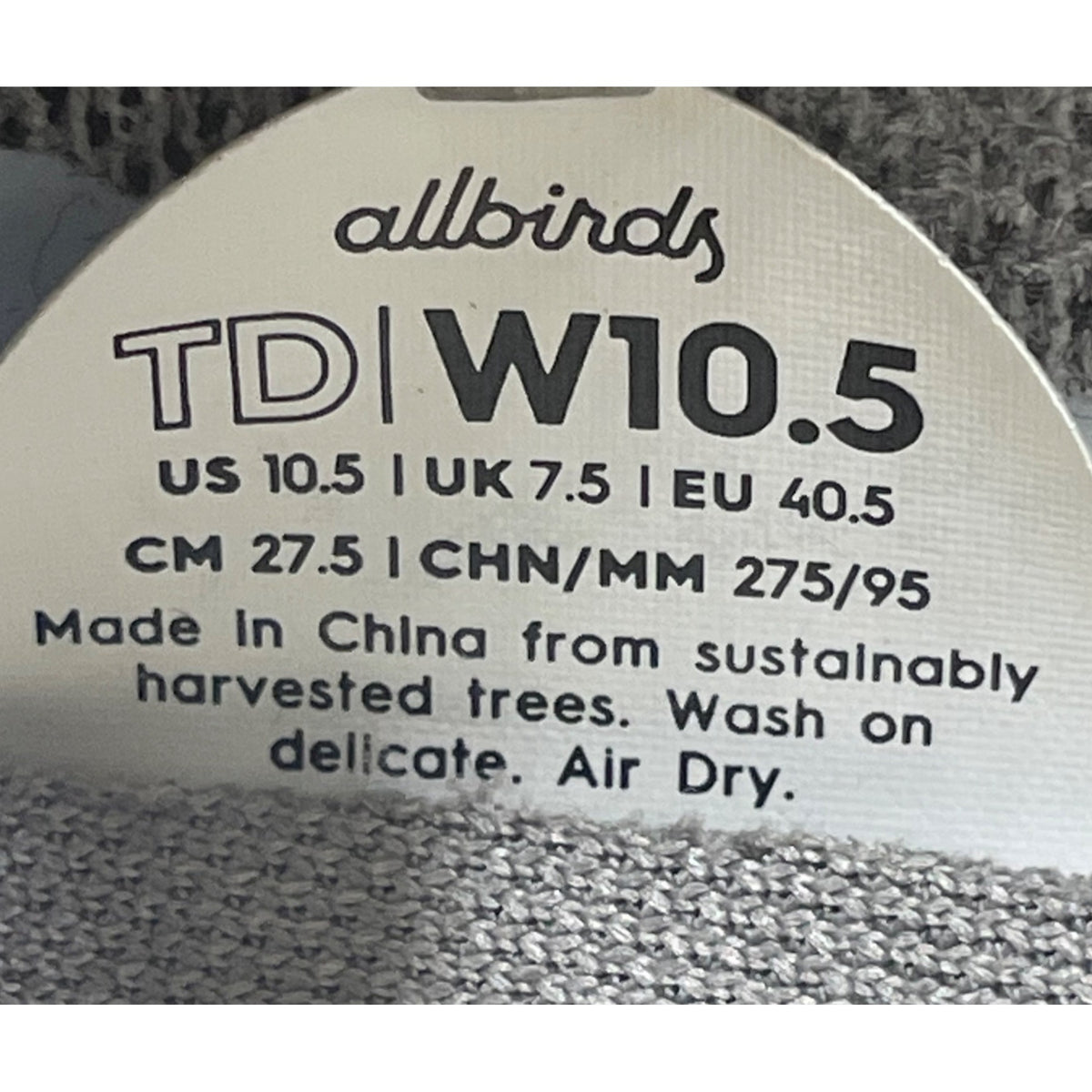 Allbirds Women’s White & Blue Knit Tree Dasher Lace-Up Running Sneakers Sz 10.5