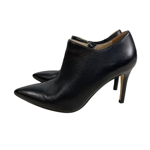 Via Spiga Womens Black Leather Pointed Toe Ankle Booties Size 6.5M