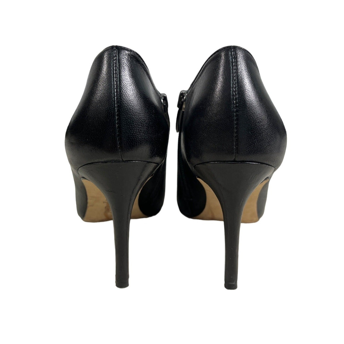 Via Spiga Womens Black Leather Pointed Toe Ankle Booties Size 6.5M