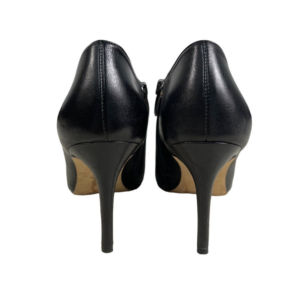 Via Spiga Womens Black Leather Pointed Toe Ankle Booties Size 6.5M