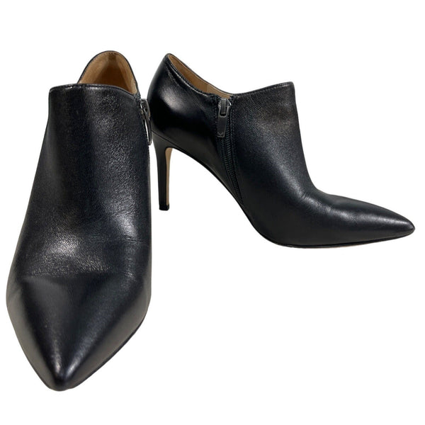 Via Spiga Womens Black Leather Pointed Toe Ankle Booties Size 6.5M
