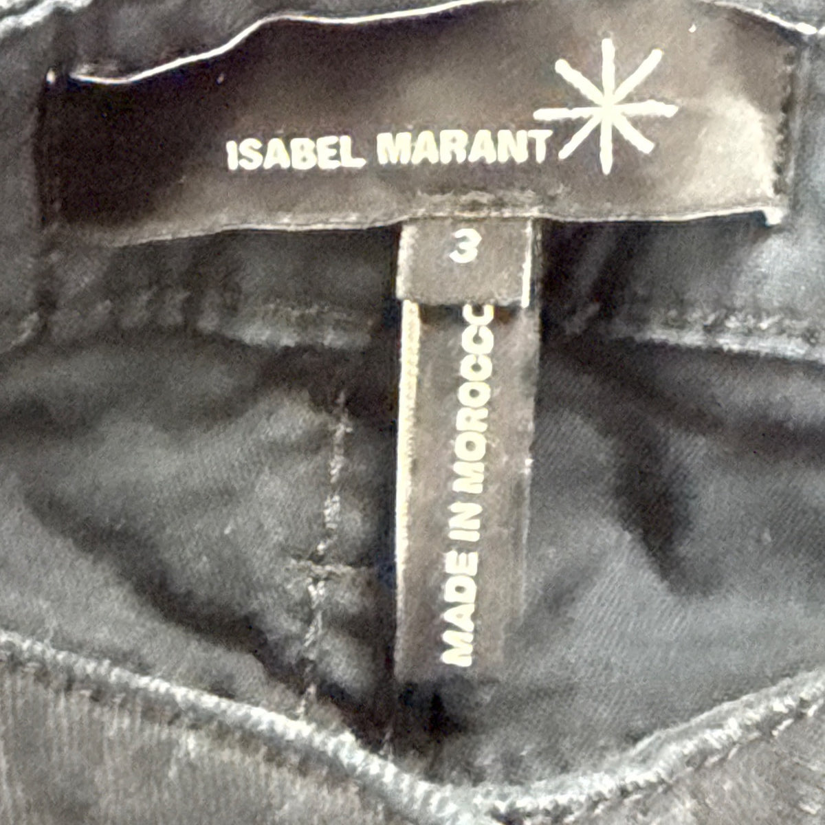 Isabel Marant Women’s Black Cotton-Elastane Embroidered Skinny Jeans Size 3